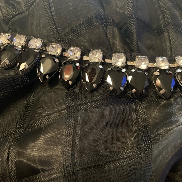 Lucy Paris Black Jeweled Midi Party Dress Women Small New With Tags - Picture 4 of 10